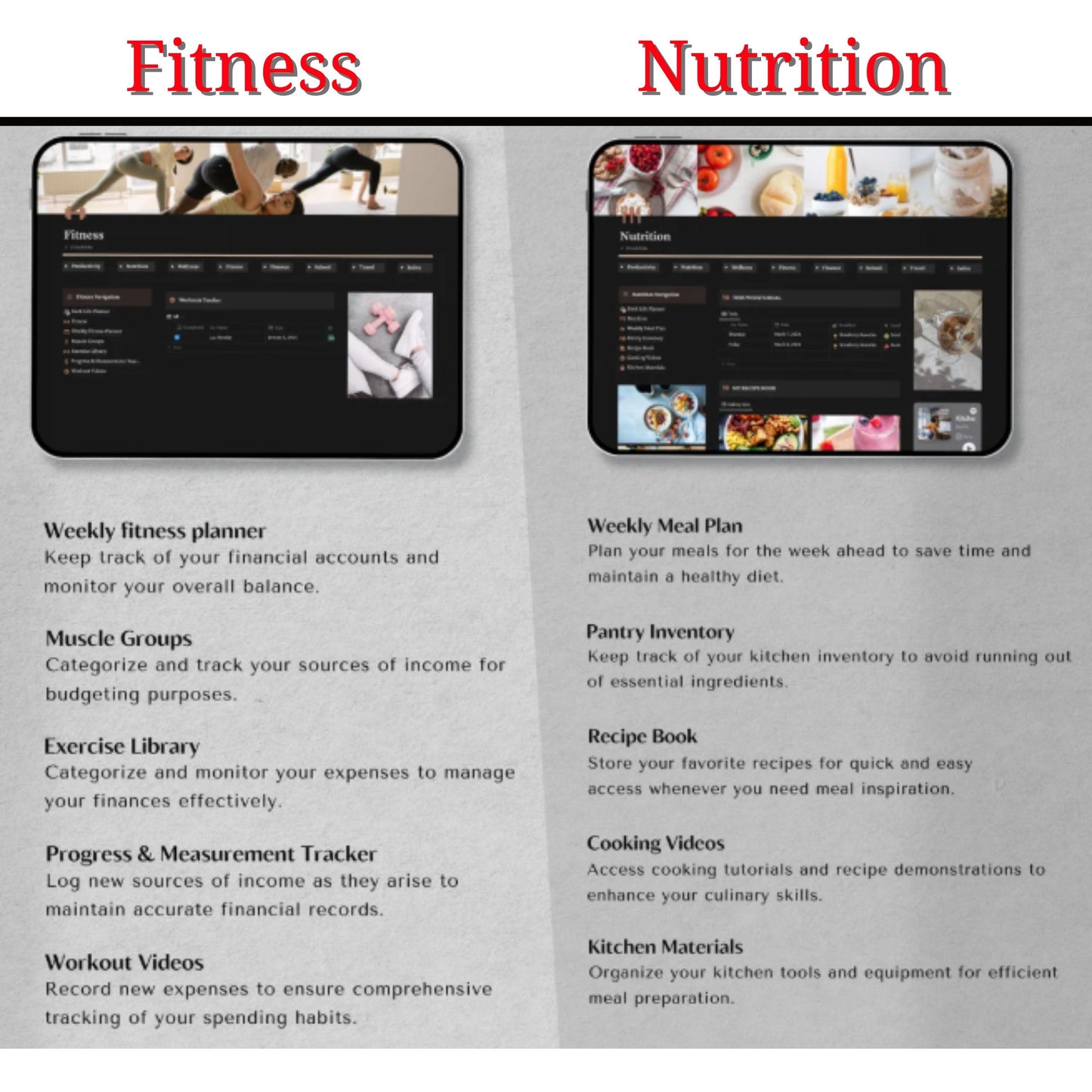 Notion Template - ALL IN ONE, Digital Planner Aesthetic, Dark Mode Notion Ultimate Life Planner, Life Notion Planner Dashboard, Personal