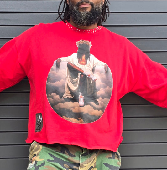 THE JC | Rhinestone Christian Fashion Shirt | Custom Faith-Based Graphic Tee | Cropped or Regular | Handmade by 2N’s