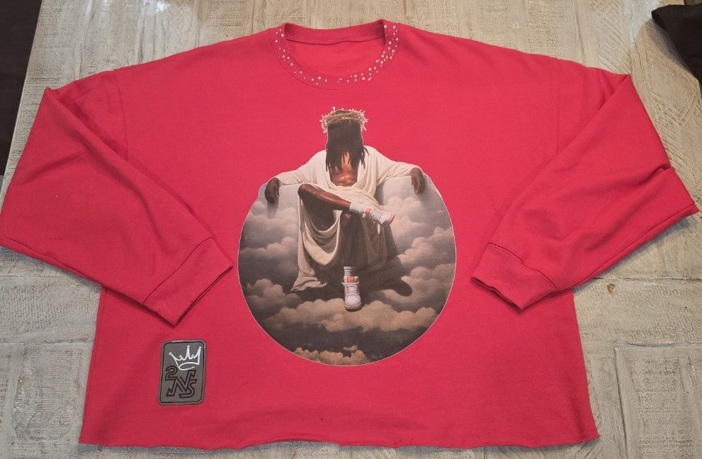 THE JC | Rhinestone Christian Fashion Shirt | Custom Faith-Based Graphic Tee | Cropped or Regular | Handmade by 2N’s