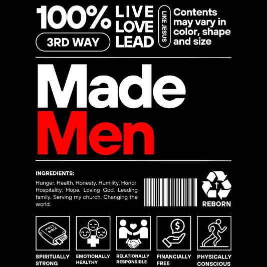 MADE MEN -Organization Order Form- T-shirt , Sweat Shirt, Hoodie (Read Description for complete instructions with additional customization)